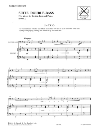 Suite Double-Bass, Book 2 - 5 Pieces - Rodney Stewart - Partition